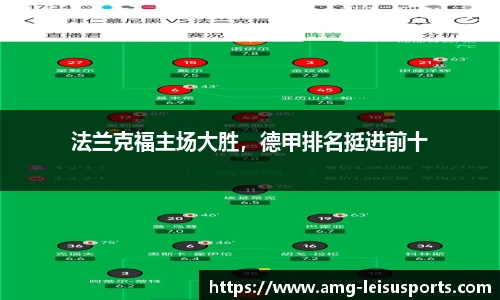 法兰克福主场大胜,德甲排名挺进前十